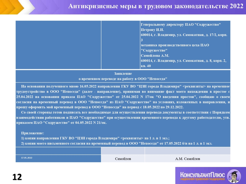 Новое в трудовом законодательстве 2022